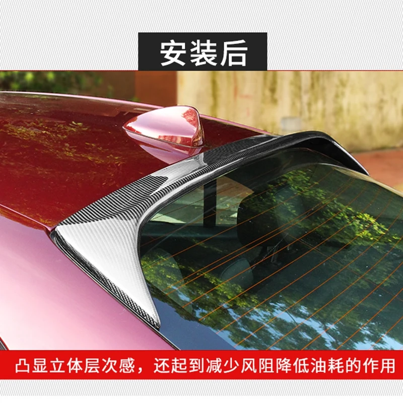 Автомобильный Стайлинг спойлер на крыше из углеродного волокна крыло заднего