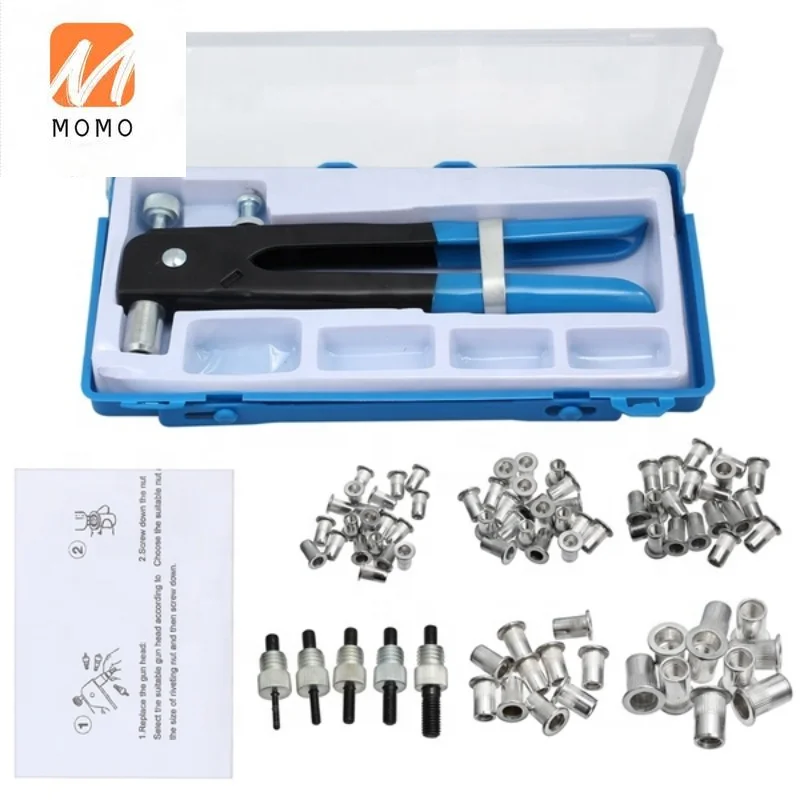 

86Pcs Nut Rivet Insert Tool M3-M8 Inserts Wrench kit with case