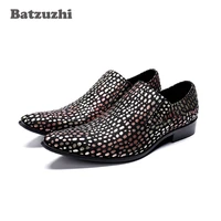batzuzhi japanese fashion men shoes formal dress shoes for men slip on color party runway dress shoes men zapatos de hombre