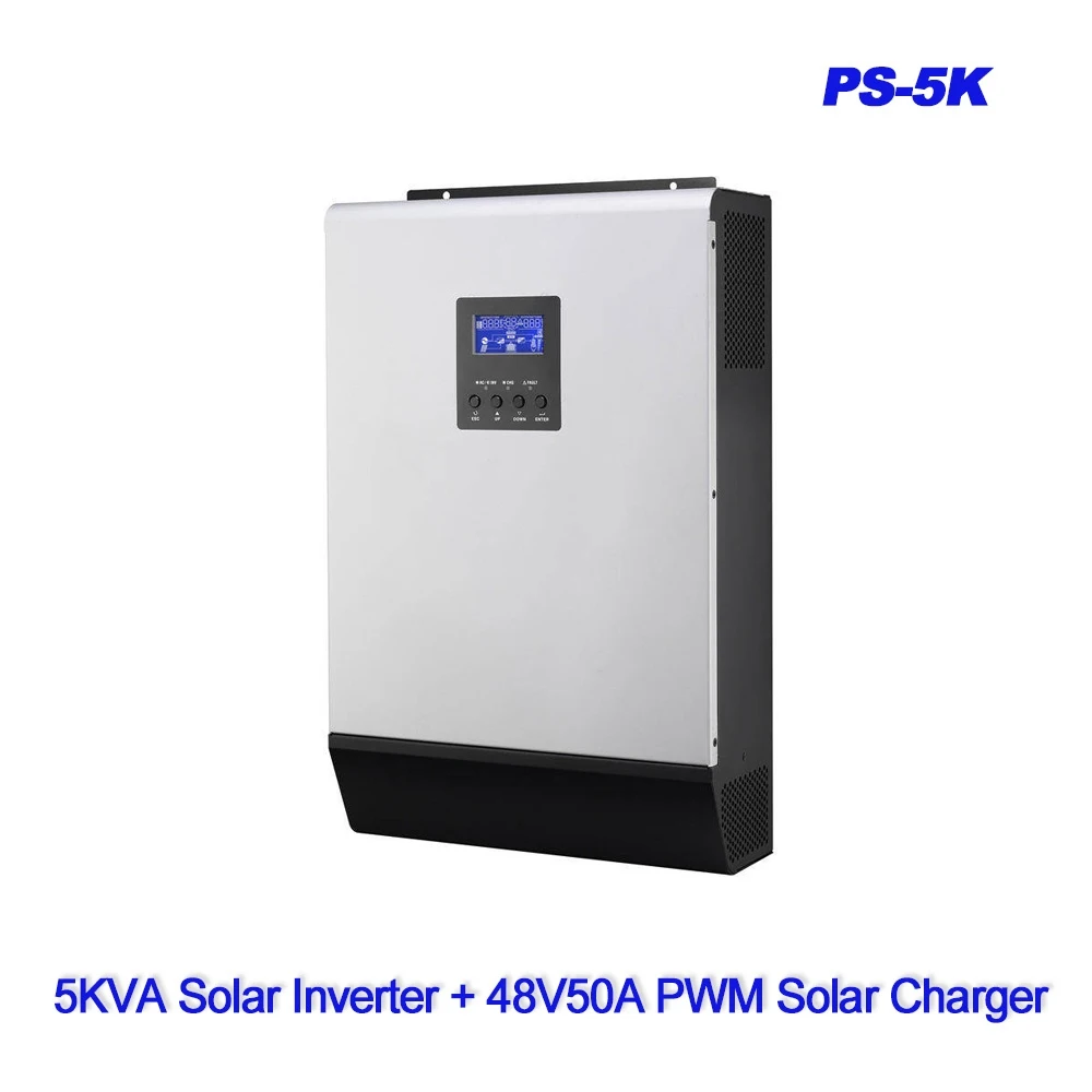 Солнечный инвертор Pure Sine Wave 5KVA 220VAC выход Встроенный PWM 48V50A контроллер заряда с