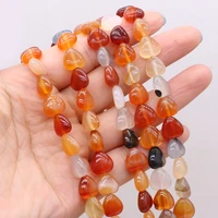 20pc natural stone agates beads heart shape loose spacer bead for jewelry making diy women necklace bracelet gifts