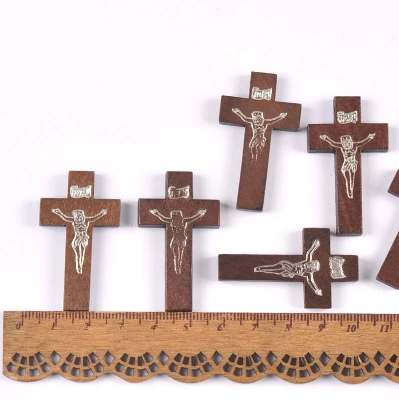 Подвески ручной работы для ожерелья mt2683 деревянный крест подвеска натуральные