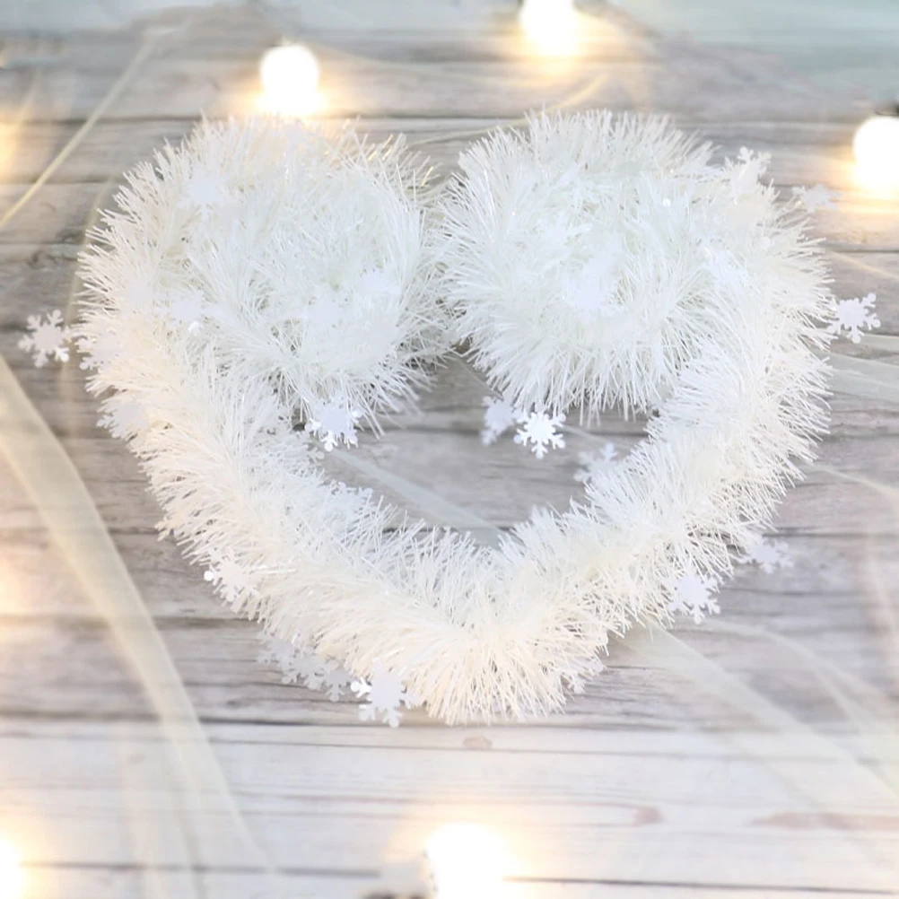 

3 Pcs 2 Meter Christmas Artificial Garland White Snowflakes Christmas Garland Hanging Decoration