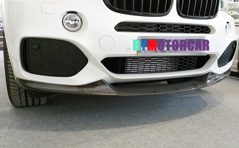 P Style Carbon fiber Front Bumper Lip Spoiler Fit For BMW F15 X5 M-Sport |