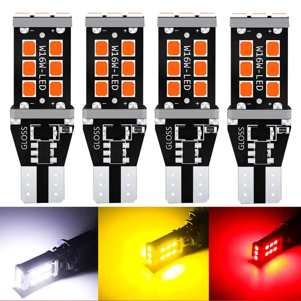 Светодиодсветодиодный лампы T15 W16W с нитью накаливания 15SMD 2835 4 шт. 5 Вт для