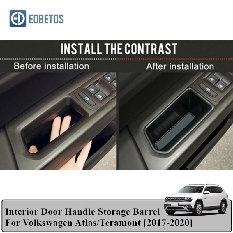 

Atlas Teramont 2017 2018 2019 2020 Interior Door Handle Storage Barrel For Volkswagen VW Atlas Teramont Plastic Storage Box