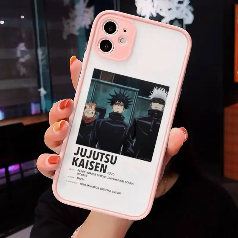 

Jujutsu Kaisen Japan anime Phone Case matte transparent For iphone 7 8 11 12 plus mini x xs xr pro max cover