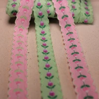 5yard embroidery ethnic jacquard webbing woven tape lace trim ribbon band 1 5cm diy doll dress hair pin accessories floral craft