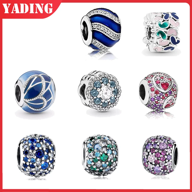 

Hot new 925 Sterling Silver Starry sky series Charm pando Beads Fits original Bracelets Making Fashion DIY Jewelry women gift