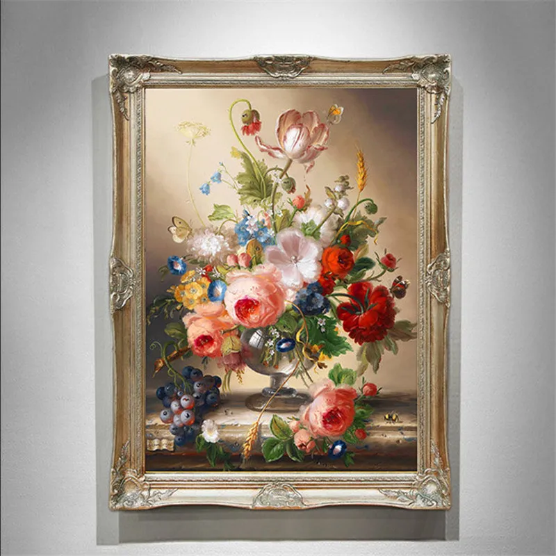 

Needlework DIY Cross Stitch Set 11CT Embroidery Kits Precise Printed Flower Rose DMC Canvas Patterns Counted Home Decoration New