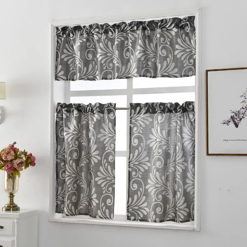 NAPEARL Короткие шторы для кухни жаккардовые оконные обработки современные панели