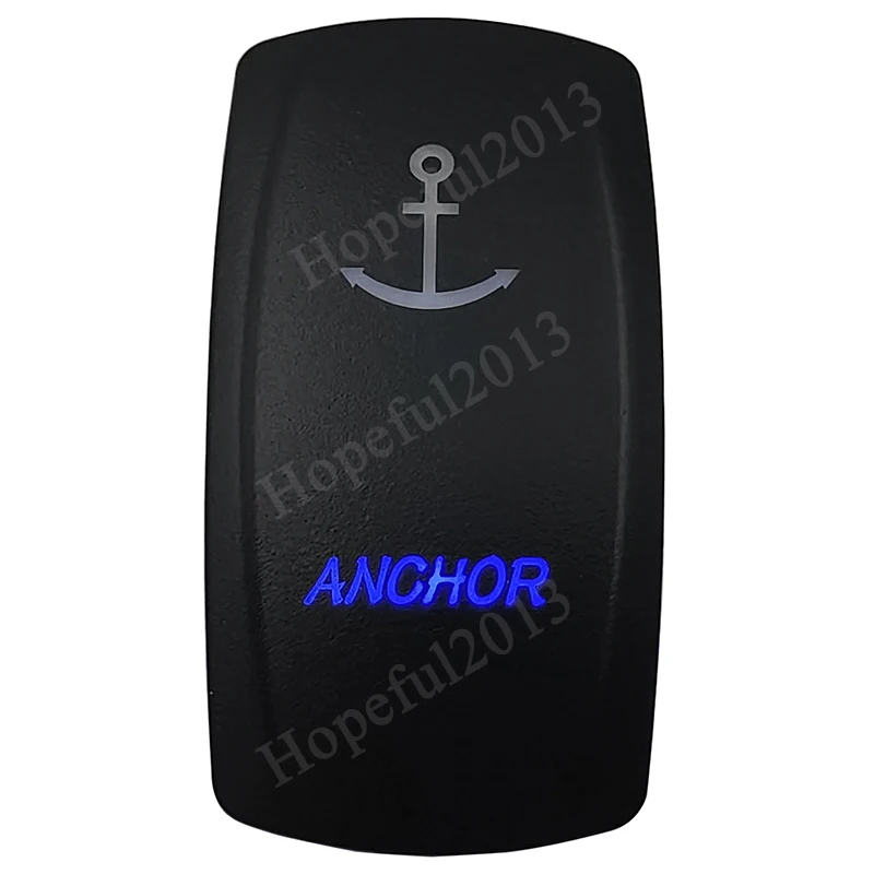 Водонепроницаемый кулисный переключатель SPST ON-OFF 12 В/24 В 3 контакта зеленый и