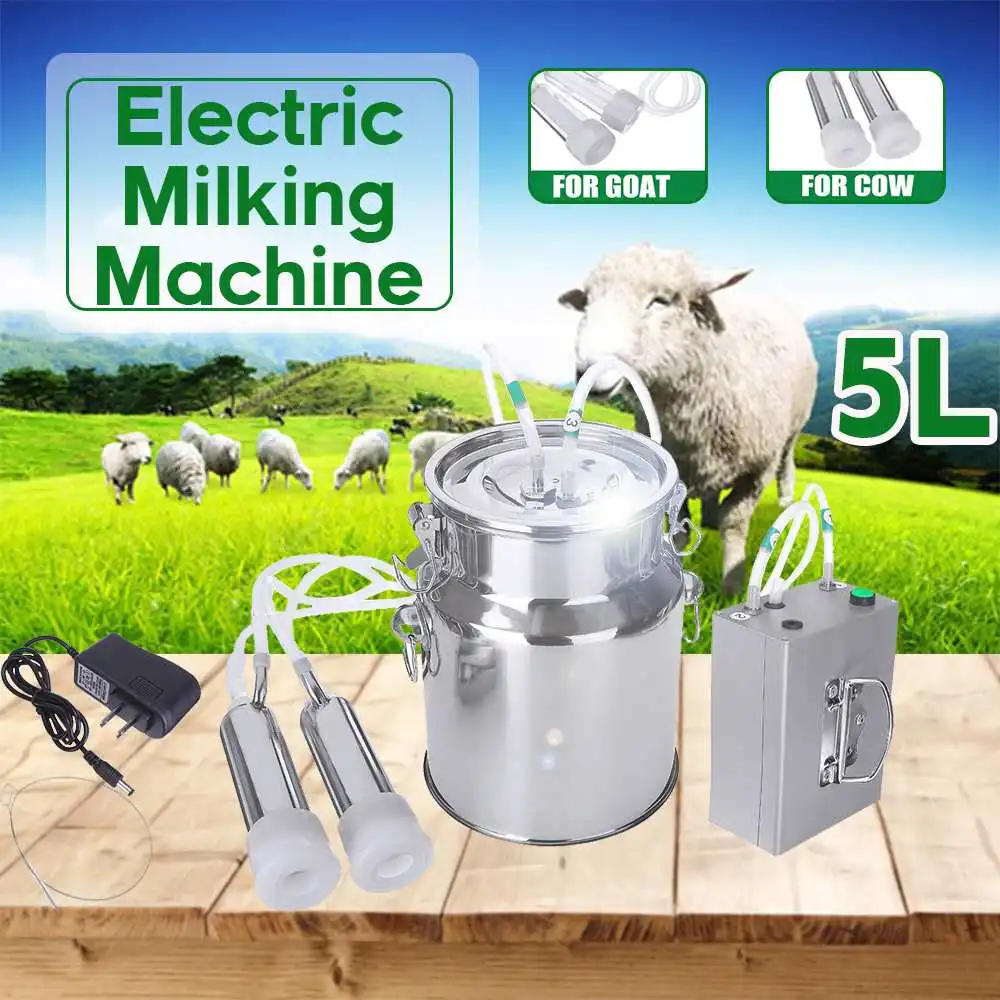 5л перезаряжаемая корова Коза Овца Milker электрическая Доильная машина ведро из