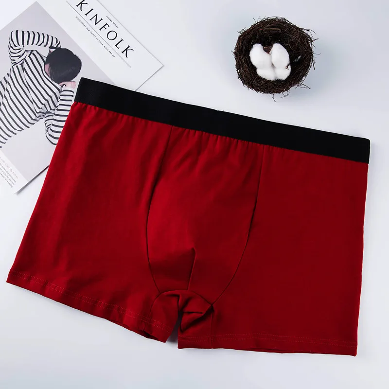 8Pcs/Lot Cotton Male Panties Men's Underwear Boxers Breathable Solid Underpants Comfortable Shorts