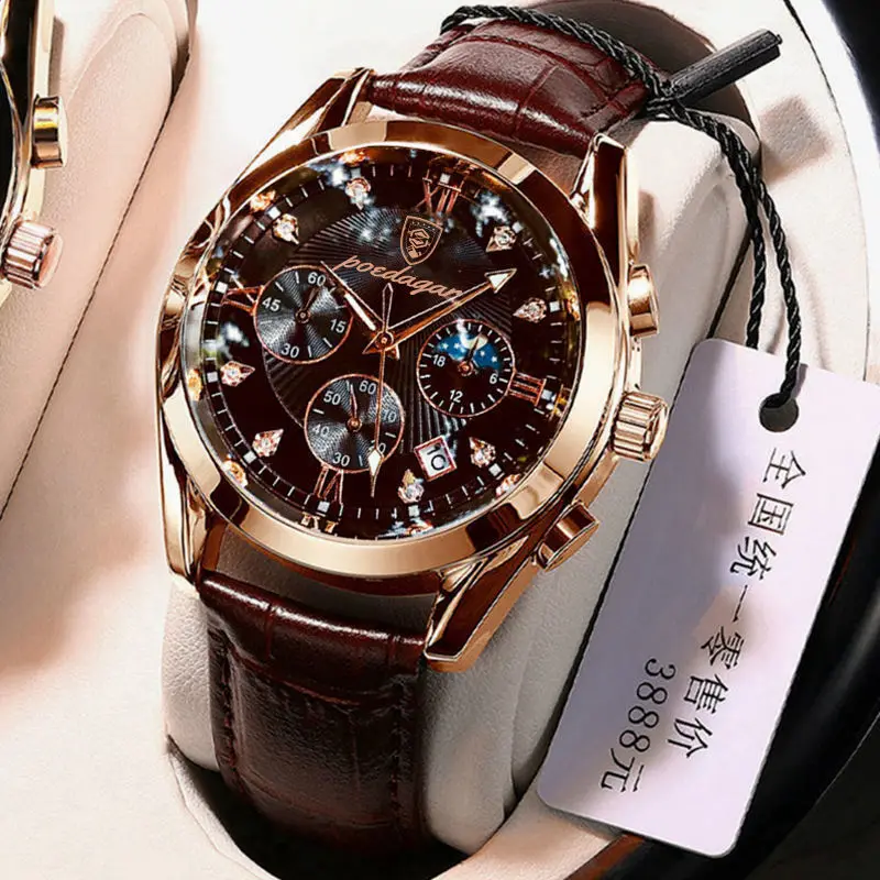 

2021 New Swiss Imported Waterproof Luminous Calendar Automatic Mechanical Watch Men's High-End
