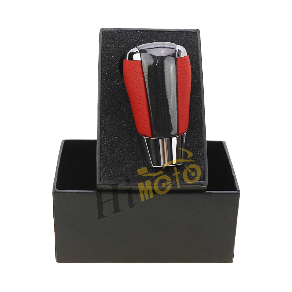 

Genuine Leather Real Carbon Fiber Universal Gear Shift Knob Car Manual or Automatic Shifter Lever For Toyota Avalon Lexus Scion