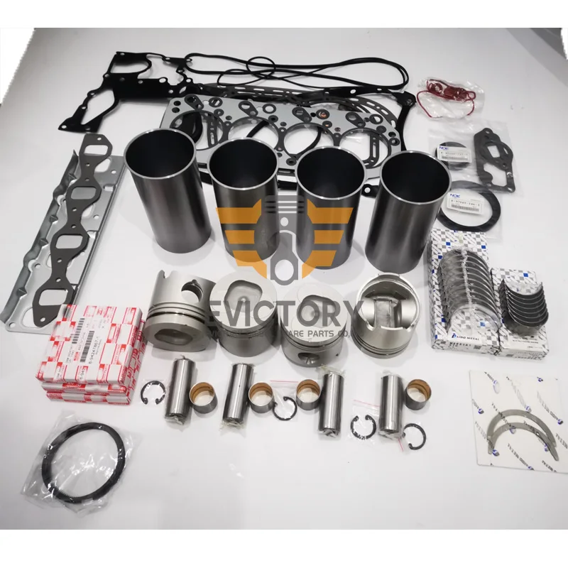 

For ISUZU 4JB1T 4JB1-T valve rebuild kit + crankshaft con rod oil water pump