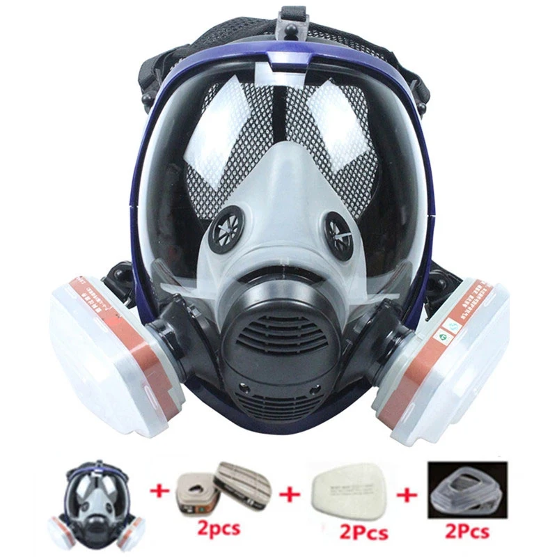 

Chemical Mask 6800 7 in 1 Gas Mask Dustproof Respirator Paint Pesticide Spray Silicone Full Face Filters For Laboratory Welding