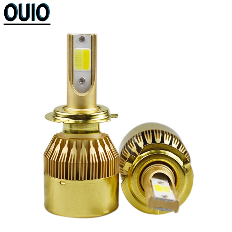 Двойной Цвет светодиодный лампы H4 H7 H11 автомобилей головной светильник H3 H8 H9