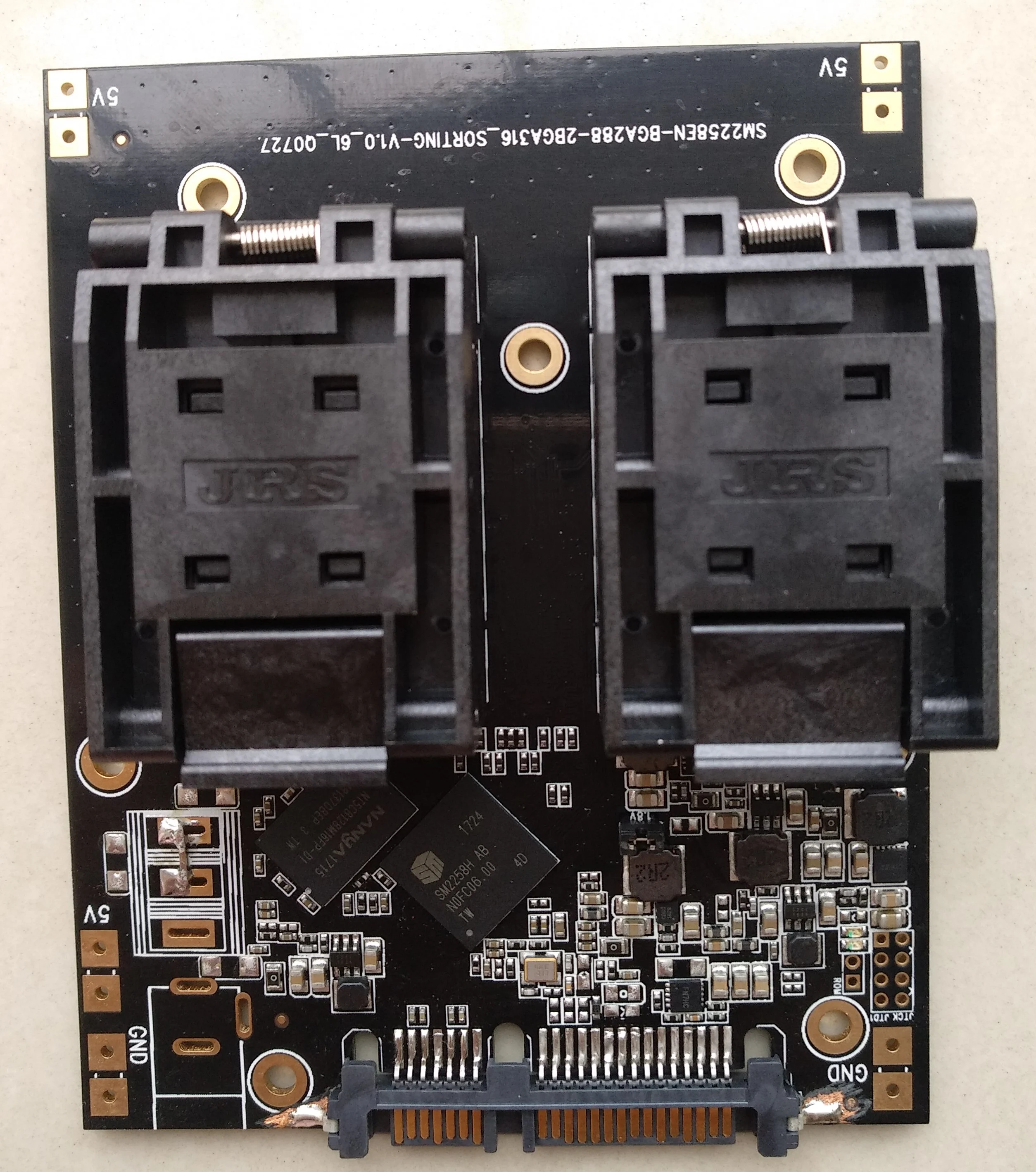 

SM2258H Test Rack U Disk Flash Particle Clearing Rack Flash Memory BGA316 32CE
