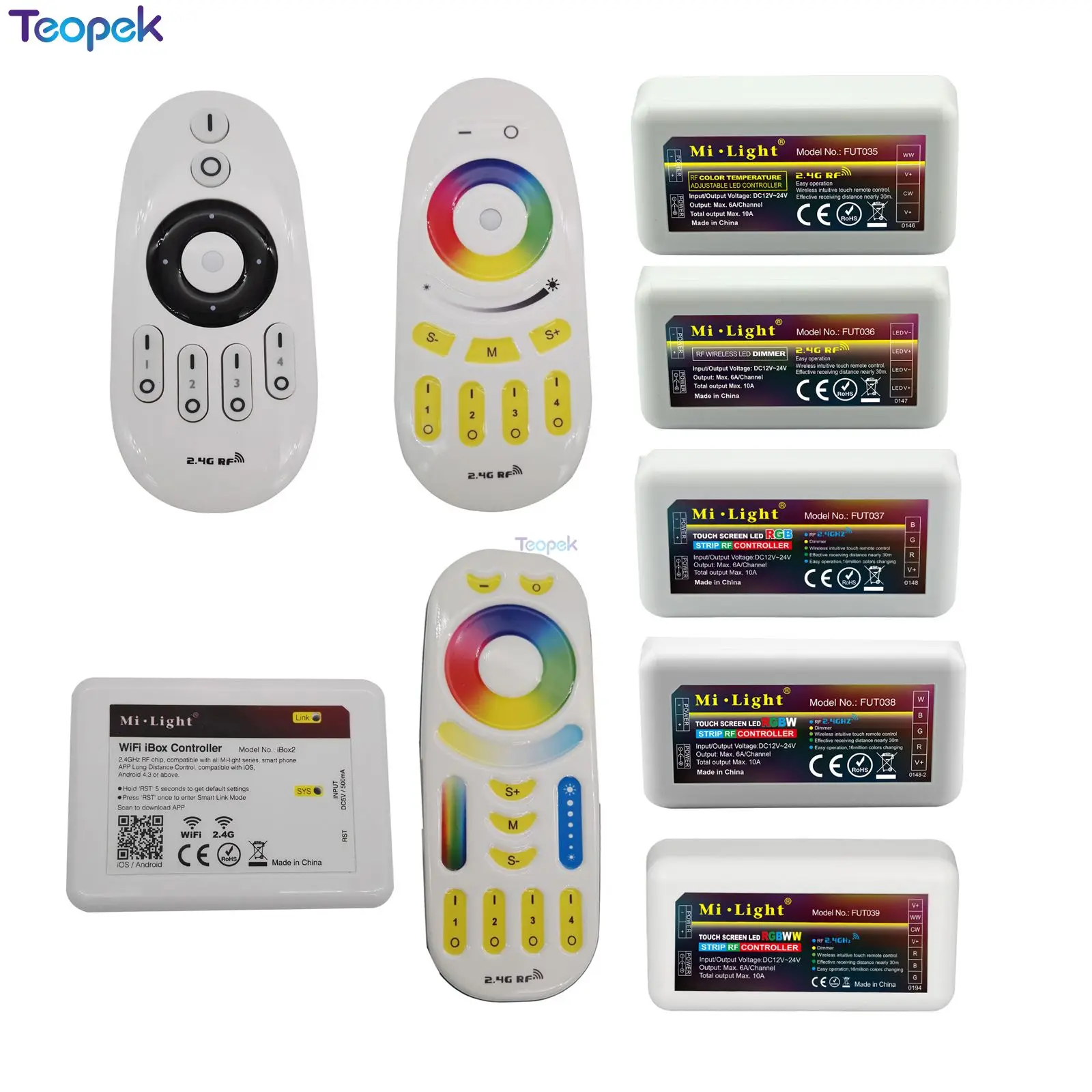 Беспроводной светодиодный контроллер MiBoxer 2 4 ГГц Радиочастотный пульт