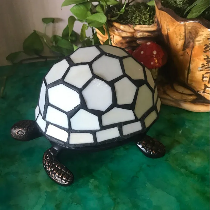 

Metallic Glass Retro Tortoise LED Night Light Creative Exquisite Gift AC 85-265V Bedroom Decoration Tortoise Bedside Table Lamp