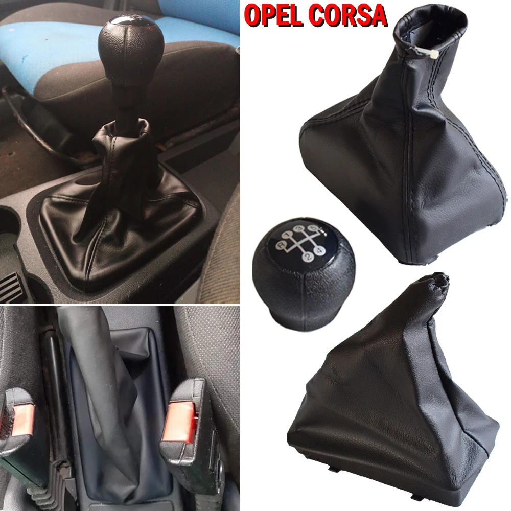 

For OPEL CORSA C (01-06) TIGRA B (04-12) COMBO C (01-11) Manual Car Shift Gear Lever Knob Gaitor Leather Boot Cover Case