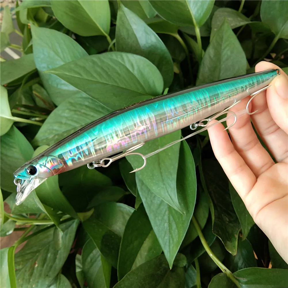 

TSURINOYA 6pcs DW92 140mm 26g Fishing Lure Sinking Minnow Saltwater Black Bass Pike Long Casting Top Hard Baits Tungsten Wobbler