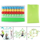 Комплект для строительства форта, набор для строительства форта, замки, туннели, палатки, набор сделай сам, игрушки для строительства игрового дома с 51 стержнями и 36 шарами