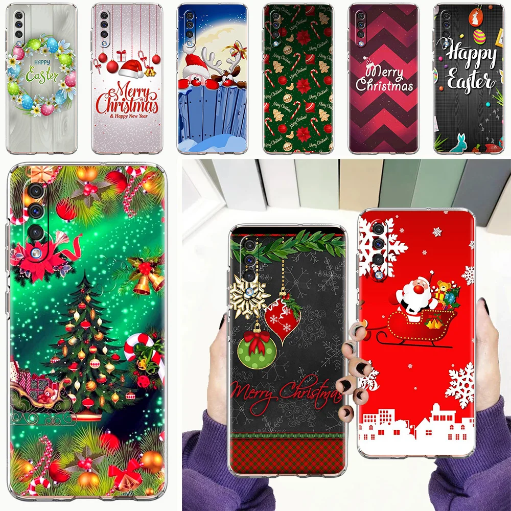 

Christmas NEW Year Fundas Phone Case For Samsung Galaxy A12 A32 A52 A50 A70 A10 A20 A30 A40 A72 4G Transparent Soft Shell Coque