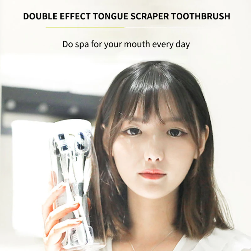 Скребок для языка со штифтовым покрытием 2 в 1 8 шт.