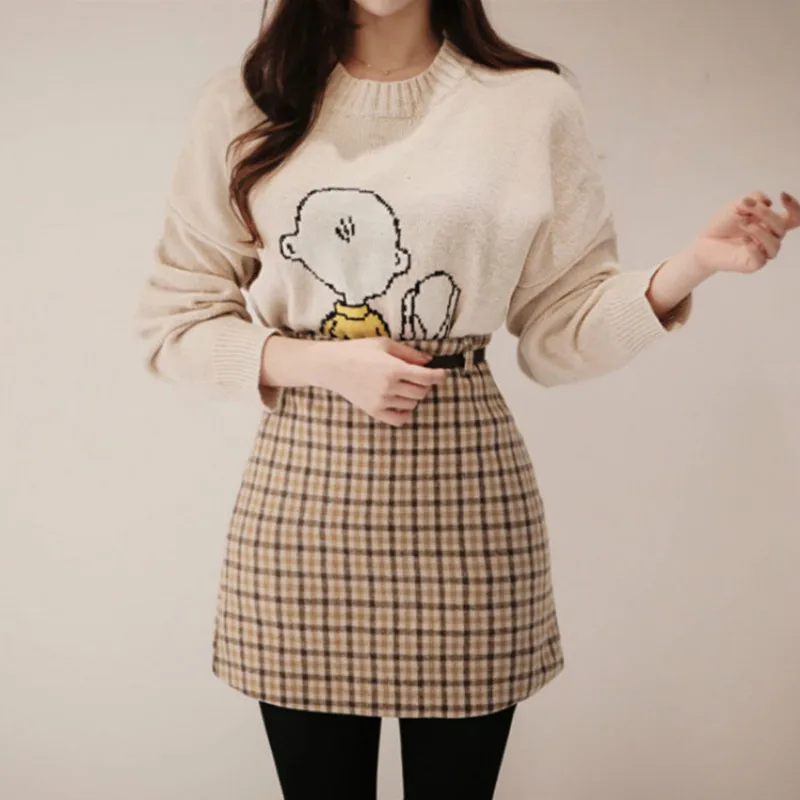 Женский свитер в Корейском стиле трикотажный пуловер винтажном Осень-зима 2020 |