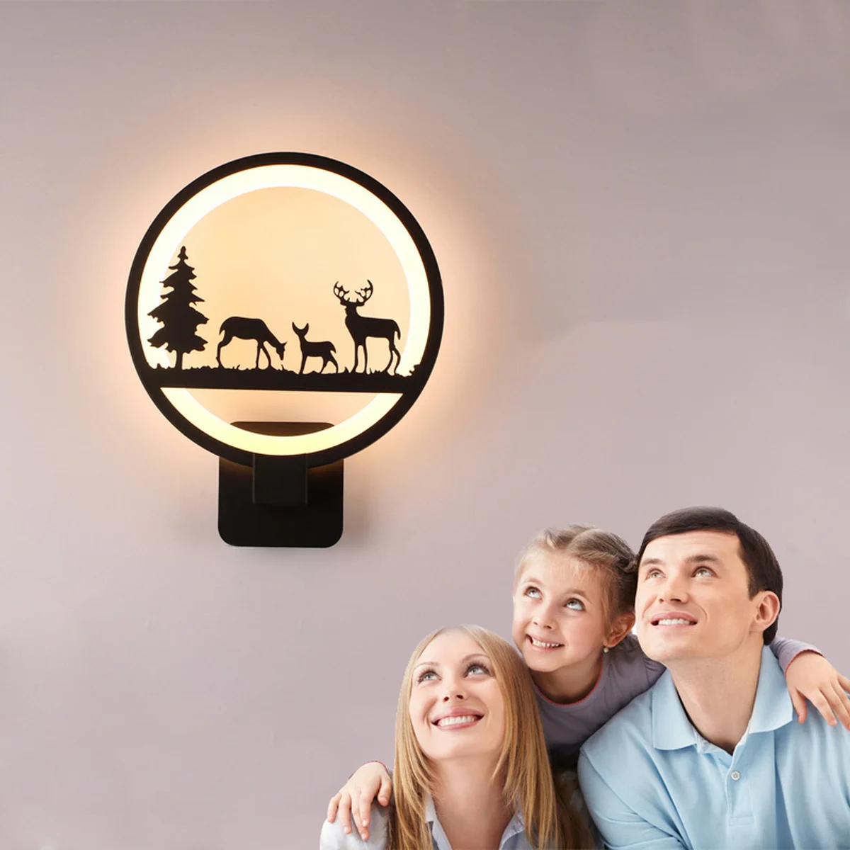 

15W Deer LED Wall Lamp Modern Creative Corridor Wall Light for Christmas New Year Decoration Indoor Bedroom Living Room Lighting