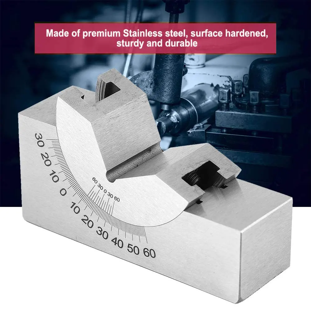 

1Pcs Adjustable Angle Gauge V-Block Angle Grinder KP25 0-60 Degree Precision-Angle Plate Block For Measuring Tools