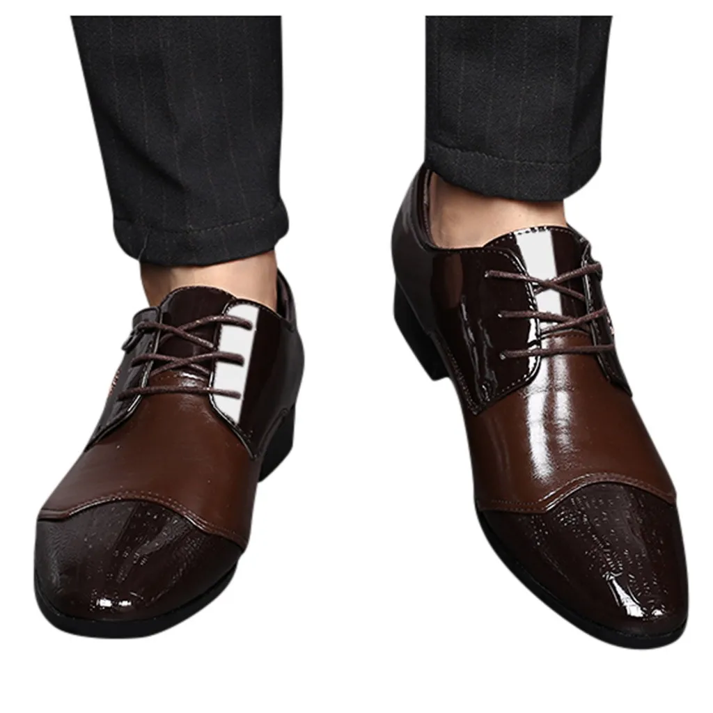 Роскошные мужские туфли-оксфорды в деловом стиле Мужская дышащая обувь на