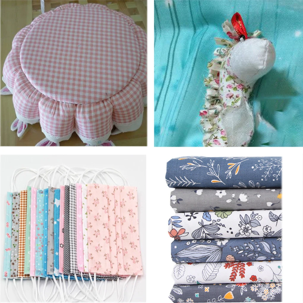 2 шт. хлопковая ткань с цветочным узором дышащая Лоскутная наборы тканей DIY