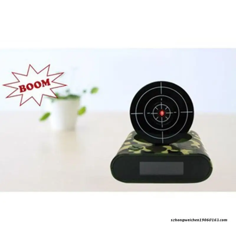 

28GF News 2020 Electronics Desk Clock Digital Alarm Clock Gadget Target-Laser shooting For Children's Alarm Clock Table