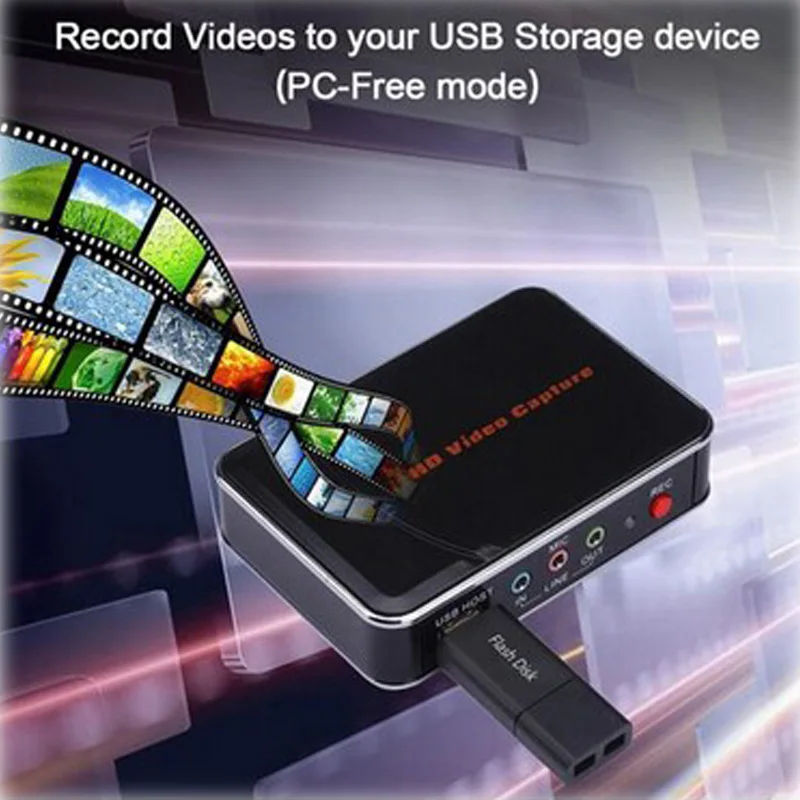 HD игровая видеозахвата 1080P HDMI рекордер для PS4 с одним щелчком без ПК не задал никаких настроек