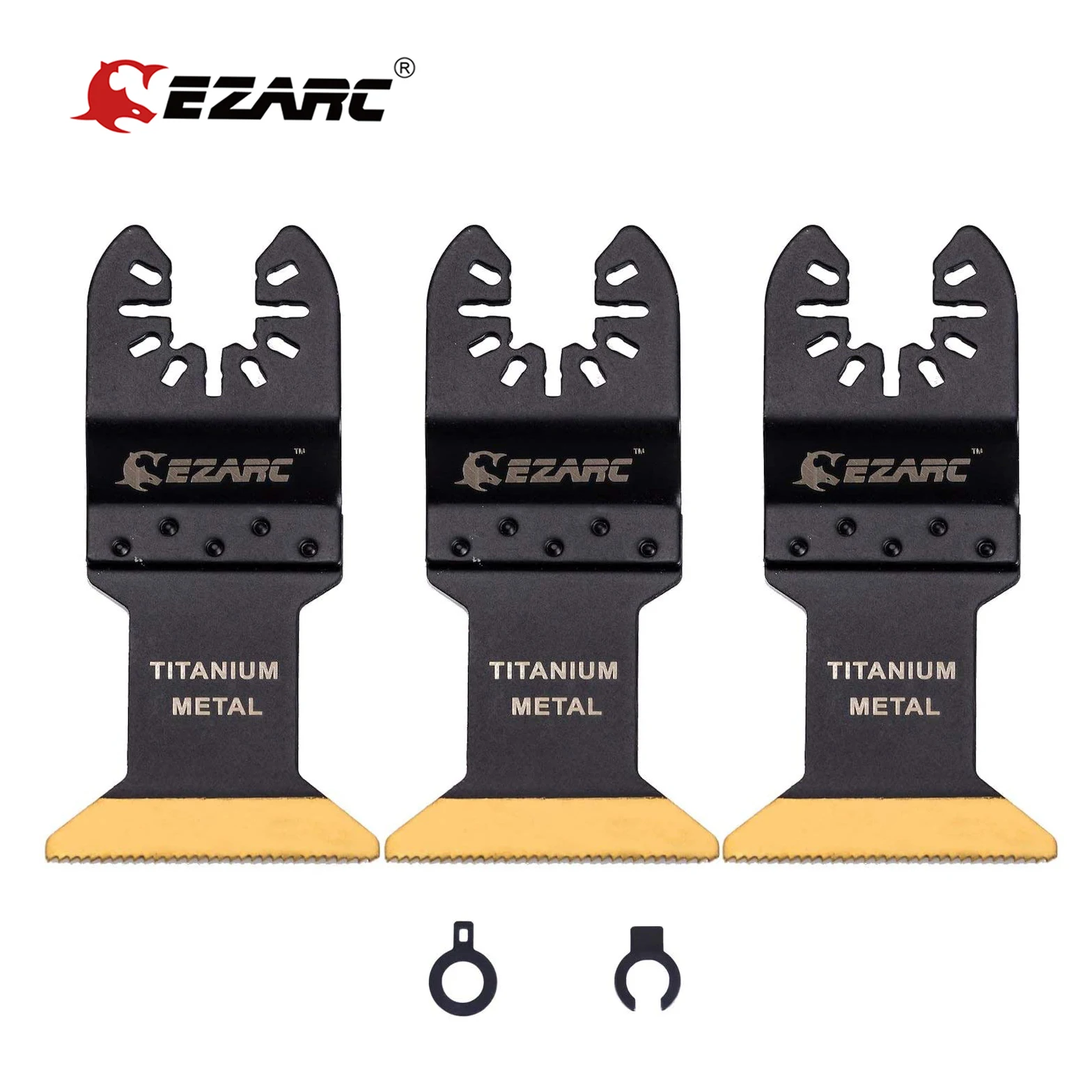 EZARC титановые Осциллирующие лезвия пилы 3 шт., Осциллирующий Инструмент, аксессуар для многофункционального инструмента для резки дерева, гвоздей, пластика