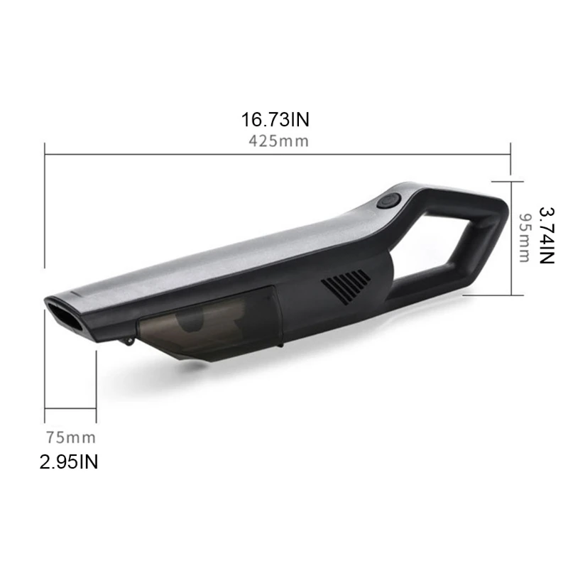 

Mini Vacuum Cleaner Handheld High-power Suction Dust Sweeper with Nozzles Cable Hose for Auto Home Interior Cleaning