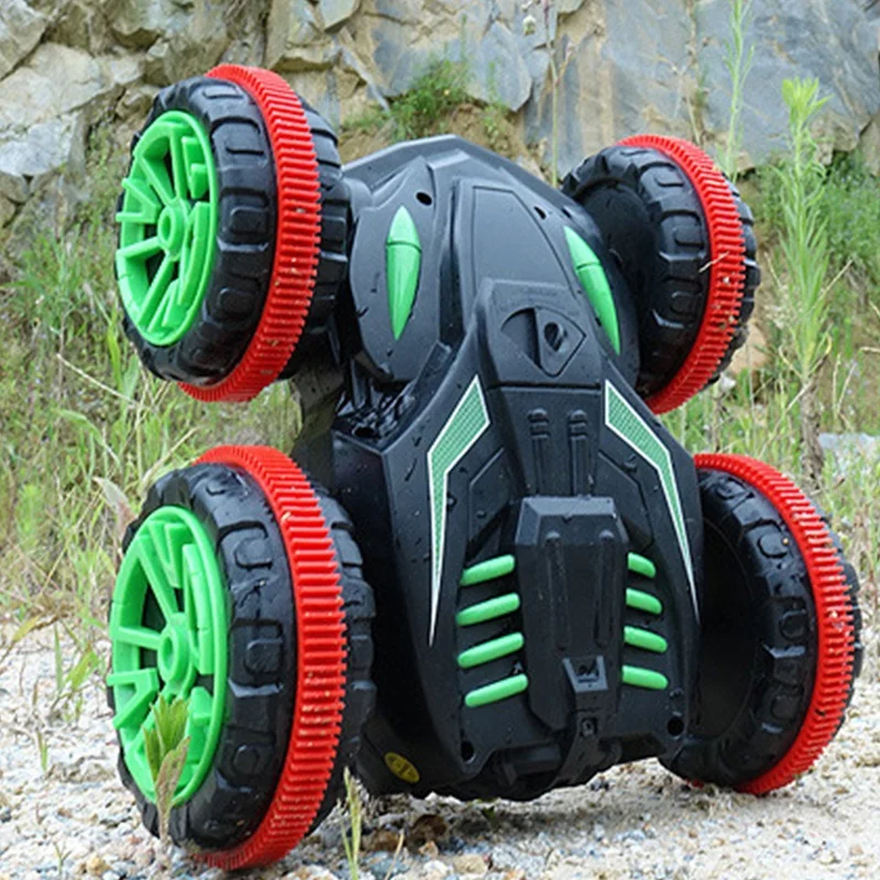 

Amphibious Remote Control Double-Sided Vehicle Four-Wheel Drive Off-Road Stunt Dumper Children's Toy Car