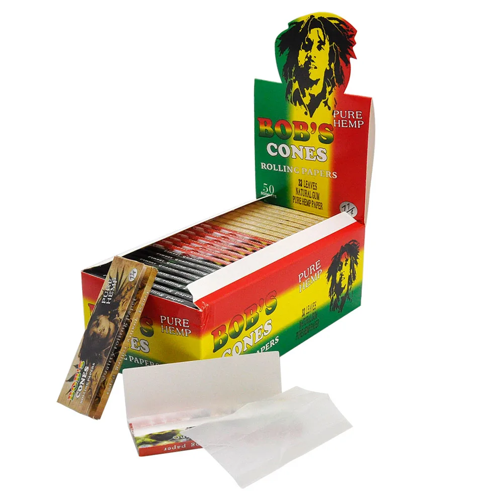 

78mm Display Box Rolled Natural Paper Herb Tobacco Rolling Papers For Smoking Classic Hand Rolled Grinder Accessaries