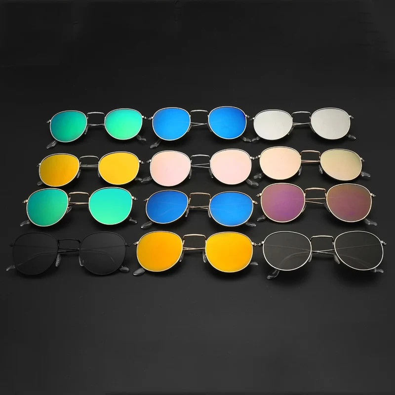 

New Brand Designer Vintage Oval Sunglasses Women Retro Clear Lens Eyewear Round Sun Glasses For Female Ladies Oculos De Sol