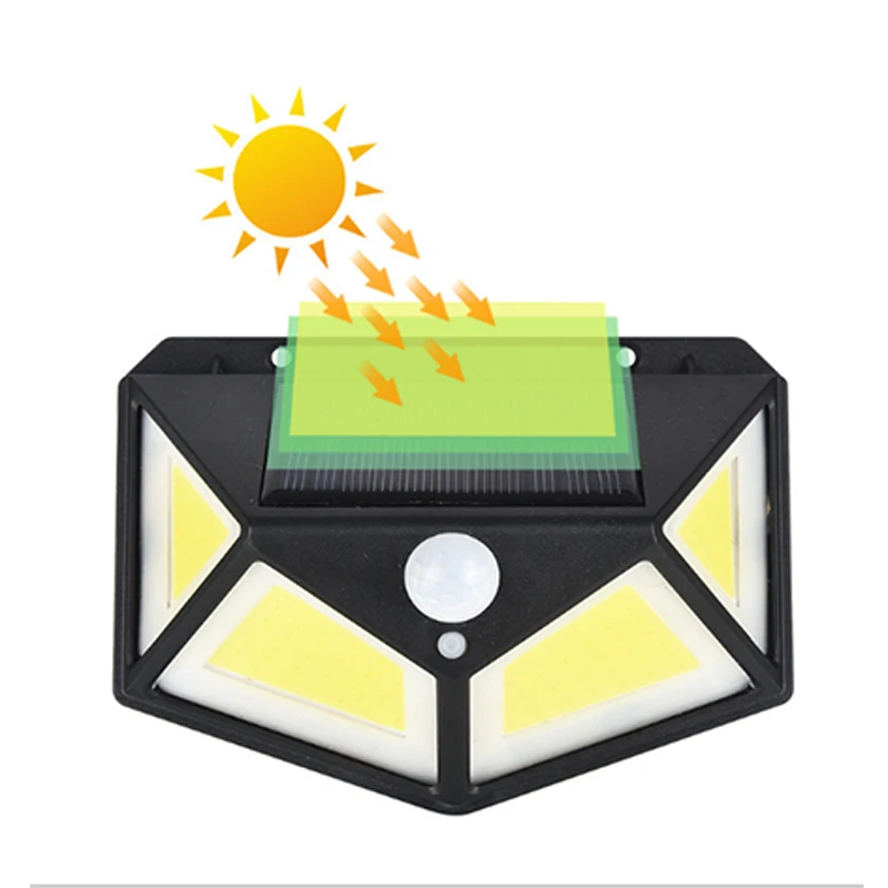 120 светодиодный светильник на солнечной батарее уличный от солнца с
