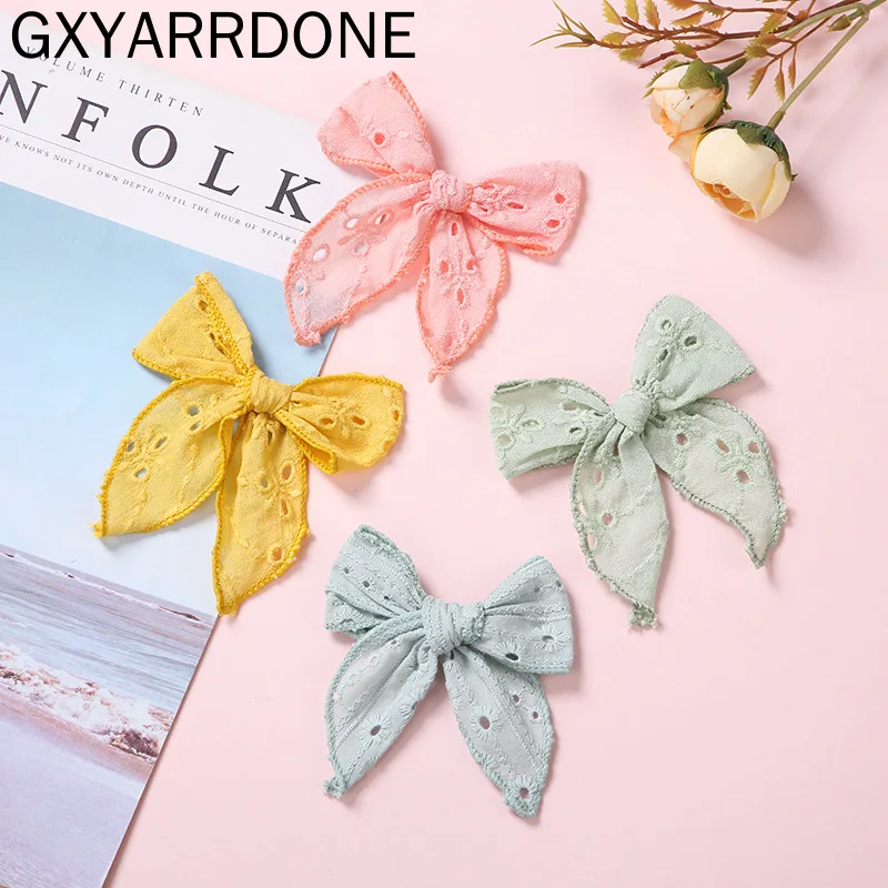 

2Pcs/Lot 2021 Baby Hair Clips Butterfly Girls Hollow Hairpins Infant Embroidery Barrettes Cute Children Hair Accessories