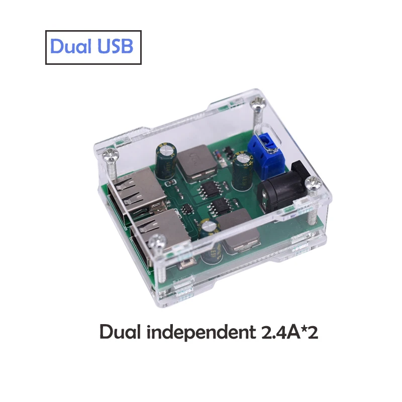 

Понижающий модуль DC 24 В, 12 В до 5 В, Независимый двойной USB для автомобиля и мотоцикла для зарядки USB мобильный телефон