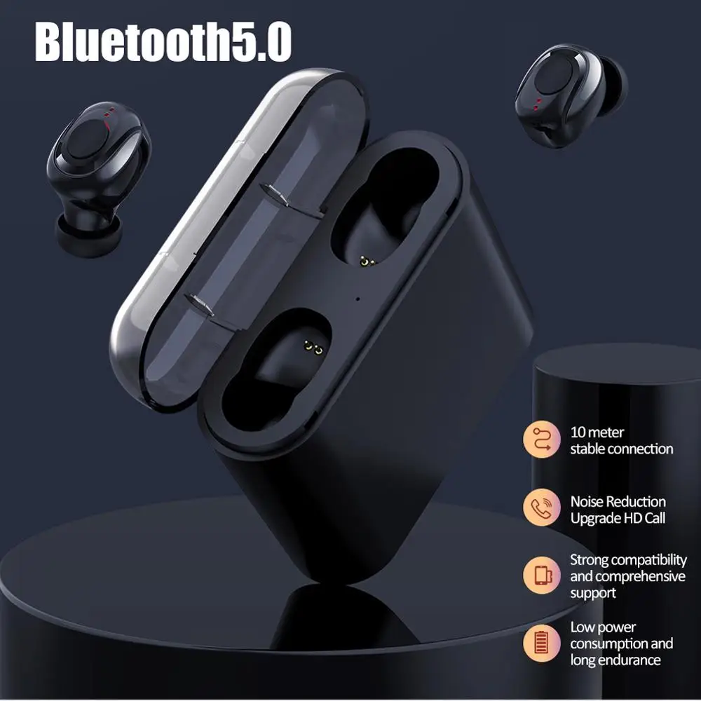 TWS 5 0 беспроводные Bluetooth наушники 8DHiFi стерео мини спортивные Графен бас диафрагма