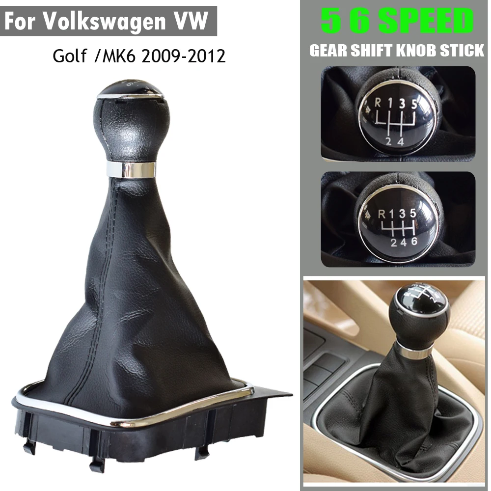 

For VW Volkswagen GOLF 6 VI MK6 Jetta 5 Golf 5 V MK5 Car Gear Shift Knob Shifter Lever HandBall Car Styling