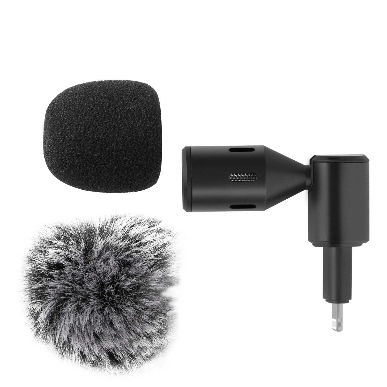 

Microphone With Adjustable Angle Plug And Play Mic External Microphone For Mobile Phones No Battery Required Type-C/Lightning