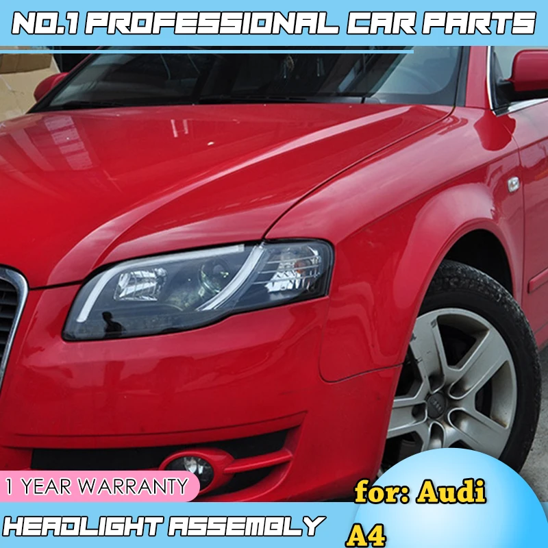 Автомобильные аксессуары для Audi A4 B7 фары 2005 2008 светодиодный ные DRL линзы двойной